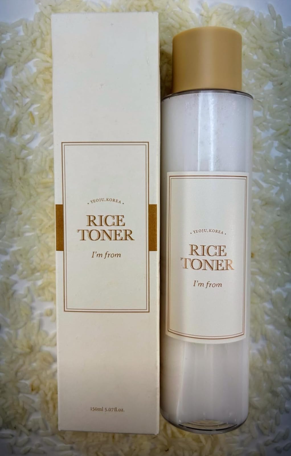  I'm From Rice Toner, 77.78% Rice Extract from Korea, Glow  Essence with Niacinamide, Hydrating for Dry Skin, Vegan, Alcohol Free,  Fragrance Free, Peta Approved, K Beauty Toner, 5.07 Fl Oz